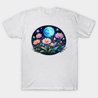 Glowing Nightscapes: Mschiffer's Detailed Bioluminescent Illustration (403) T-Shirt